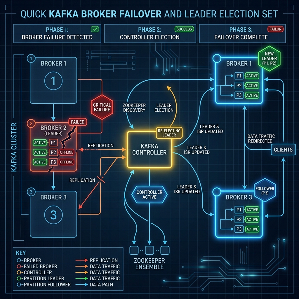 Kafka Broker Failover Sequence Diagram
