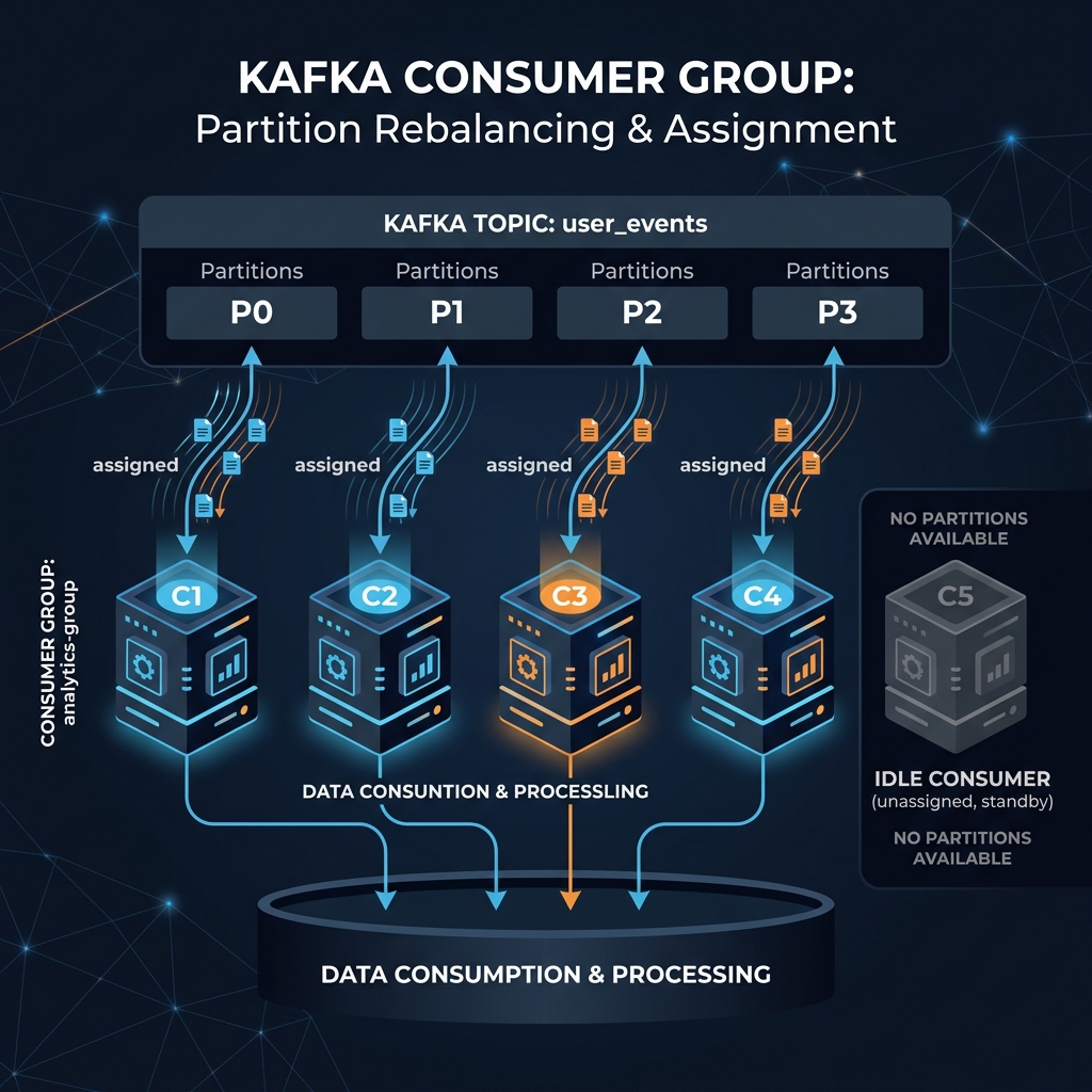 How a Consumer Group Coordinates Reading Partitions