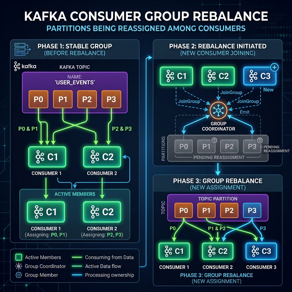 Kafka Consumer Group Rebalance Diagram