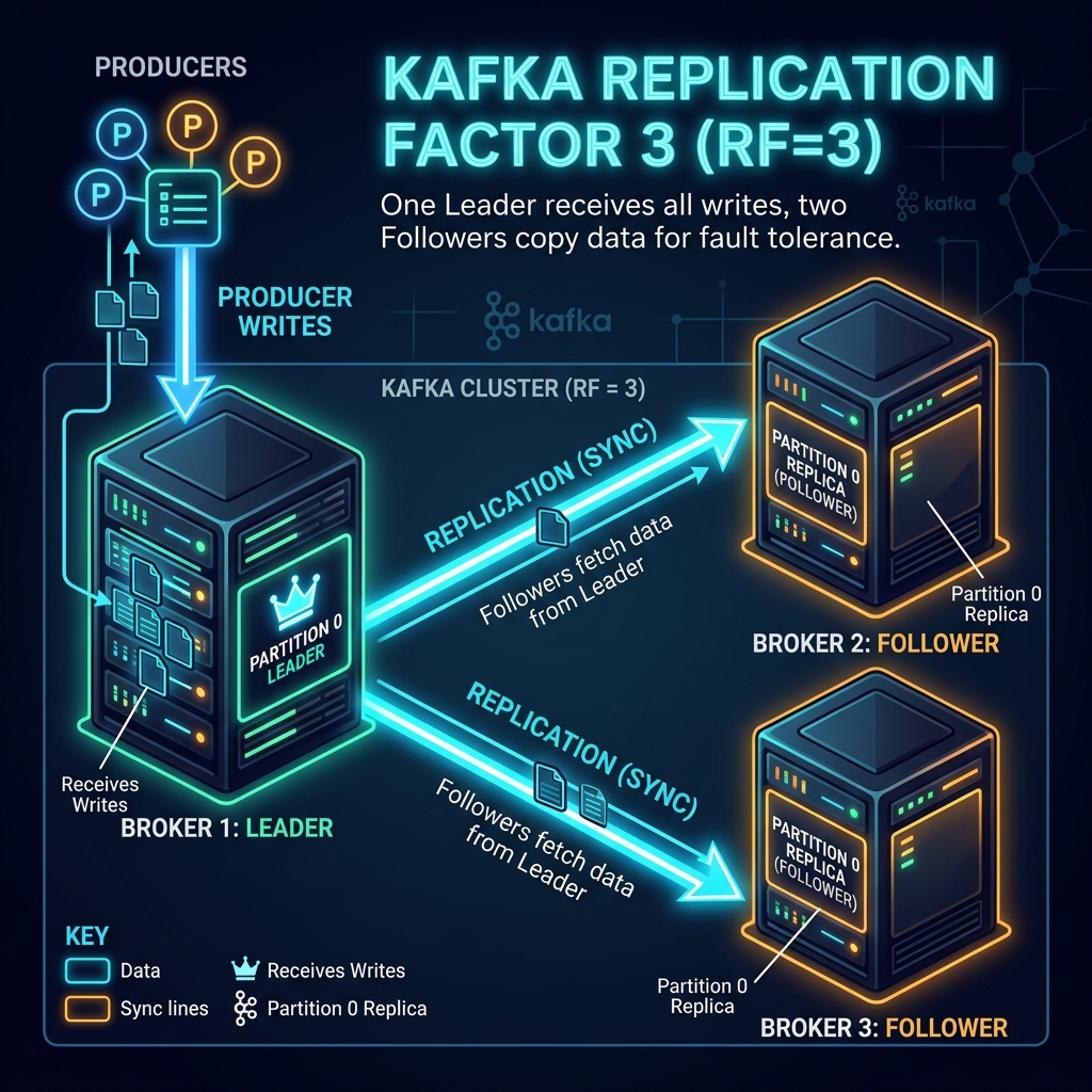 Kafka Partition Replication and ISR Architecture
