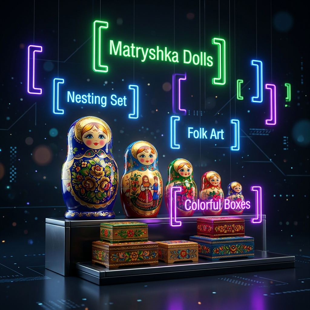 Illustration of nesting dolls and open/closed brackets
